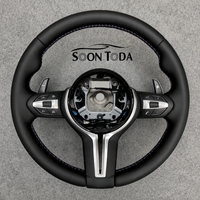 Volant en cuir noir personnalisé pour BMW M3 M5 M6 F20 F21 F06 F07 F10 F11 F12 F13 F30 F32 F80 F91 E90 E91 E92