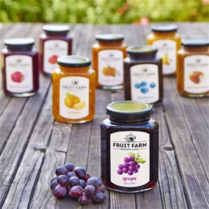 Wholesale Super Quality Strawberry Blueberry Jam Glass Jar Food Tea Honey Sweet Drinks Natural Fruit Jam containers