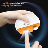 Coupe-ongles électrique portable professionnel pour bébé avec lumière LED automatique, lime à ongles rechargeable par USB