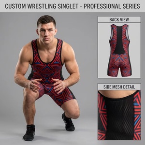 Custom Professional Men's Wrestling <b>Singlets</b> Sublimation Printed Low MOQ <b>Women</b> Wrestling Uniform for Weightlifting & Competition - Product Image 3