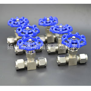 Vanne d'arrêt à aiguille droite à double ferrule en acier inoxydable 304 DN12, vente en gros d'usine - Product Image 1