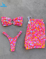 OEM 2023 Couple maillots de bain homme maillot de bain femmes Bikini famille correspondant maillots de bain maillots de bain 3 pièces bébé garçon Shorts de plage