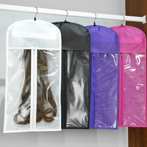 Portable PVC Wig Storage Bag Dust Protection Wig Piece Cover Transparent Wig Packaging Bag
