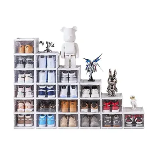 Organisateur de rangement pliable blanc de style classique personnalisé bacs en plastique PP fonctionnel pour usage domestique pour le rangement des chaussures - Product Image 1