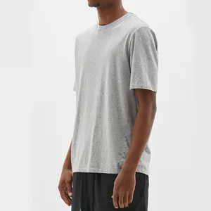 Oem Pima Katoen Hoge Kwaliteit 100% Katoen Zomer Custom Logo Print T-Shirt Mannen Blanco Effen T-Shirts Premium Katoen 210Gsm T-Shirt