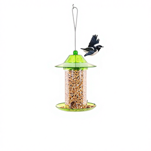 Mangeoire à oiseaux en métal et plastique suspendue, légère, 0,3 kg, pour cour et jardin, automatique, toutes saisons, nouvelle, transfrontalière - Product Image 1