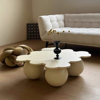 Table basse en bois beige moderne de luxe, style Wabi-sabi, écologique, facile à nettoyer, petit meuble de salon, garantie 1 an