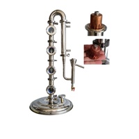 Alambic Électrique Domestique 15 25 33 50 70 98L avec Colonne de Reflux à Noyau de Cuivre à 4 Couches pour Whisky, Gin, Vodka