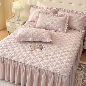 Protector <span class=keywords><strong>de</strong></span> Colchón y Sábana Ajustable <span class=keywords><strong>de</strong></span> Invierno, Grueso, Ecológico, 300 Hilos, Antipolvo, con Funda <span class=keywords><strong>de</strong></span> Almohada - Product Image 3