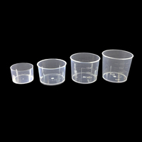 Juego de 3 Cucharas Medidoras de PP Transparente de Grado Alimenticio de 30 ml, Aptas para Lavavajillas, Estilo Corto y Grueso
