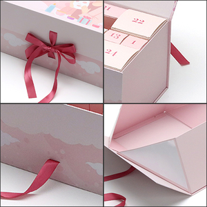Tùy Chỉnh Sang Trọng Món Quà Giáng Sinh Giấy Advent Lịch Hộp 12/24 Ngày Tuck End Hộp Với Nam Châm Đóng Cửa Lịch Bao Bì Hộp - Product Image 4