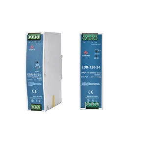 Kılavuz ray tipi anahtarlama güç kaynağı 150W DC/AC 24V6.5A trafo EDR-150-24 yüksek frekans anahtarlama güç kaynağı