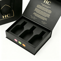 Boîte d'emballage magnétique élégante pour vin, boîte cadeau rigide pliable en papier de luxe pour vin rouge, champagne, spiritueux