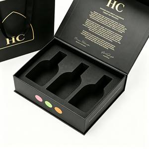 Elegant Magnetic Wine Packaging <b>Box</b> Foldable Rigid Paper Luxury Gift <b>Box</b> for Red Wine <b>Champagne</b> Spirits - Product Image 4