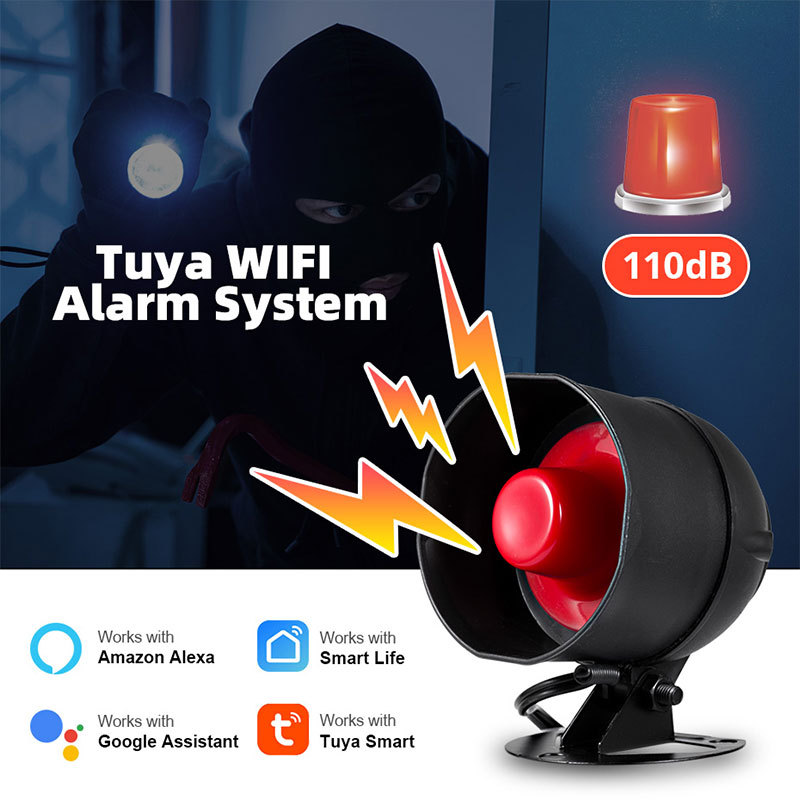 High Ddecibel Siren 433MHz Wireless Door Windows Sensor Tuya WiFi Alarm System Smart Home Security Burglar Alarm · image 4