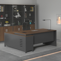 Table de PDG de gestionnaire de luxe moderne en Chine pour mobilier de bureau équipement de bureau en forme de L en bois de direction