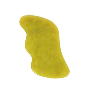 Natural Xiuyan Jade Gua Sha peine germinación espesar cabello masajeador Facial verde Jade grabado Gu Sha producto - Product Image 3
