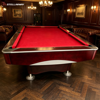 Table de billard américain Stellarway 8 pieds, taille standard, en bois massif, avec poches dissimulées, tapis en laine, pour club, bar, salon de luxe