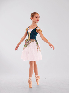 Anna Shi Nouveaux Designs Luxueux Tutu <span class=keywords><strong>de</strong></span> Danse Ballet en Spandex Violet avec Dentelle <span class=keywords><strong>de</strong></span> Jade - Product Image 4