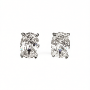 Classic Oval Cut Diamond <b>Stud</b> <b>Earrings</b> For Women Claw Setting Engagement <b>Fine</b> Jewelry - Product Image 1
