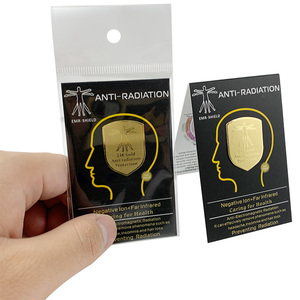 Autocollant anti-radiation en or 24 carats pour téléphone portable, ordinateur portable, protection quantique EMF, coque de téléphone, cadeaux promotionnels, OEM ODM - Product Image 2