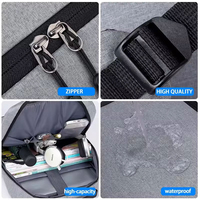 Mochila para Portátil de Viaje de Negocios con Logotipo Personalizado, Gran Capacidad, Diseño USB, Mochila Escolar para Computadora