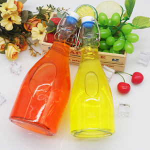 500ml 1L Boissons gazeuses rondes transparentes Bouteille de soda en verre à anneau de traction haute <span class=keywords><strong>pression</strong></span> à ouverture facile avec capuchon à couronne 750ml 1000ml - Product Image 4