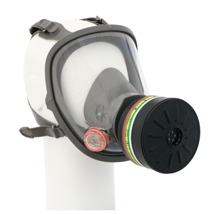 Masker Gas silikon klorin Full Face 6800 DIN Harga Murah koneksi ulir 40mm standar untuk penyemprotan Respirator Nuklir - Product Image 1