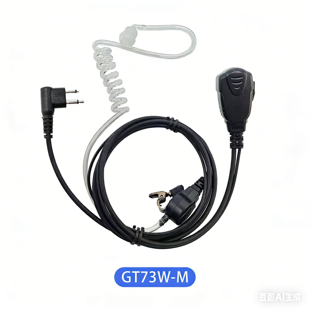 GT73W-M Motorola M Plug Walkie Talkie Earpiece 2-Pin Acoustic Clear Tube Earphone In-Ear Two-Way Wired Earphones Headphones