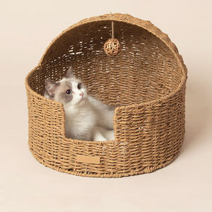 Neuheit: Süßer Haustier-Schlafkorb aus Seegras, Naturmaterial, faltbares Haustier-Zelt – Bestseller, Luxuriöse Betten für Haustiere - Product Image 6