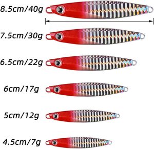 Señuelo de Pesca Metálico de 10g 20g 30g, 6 Colores, Lanzamiento Largo, Cebo Artificial Biónico Duro, Señuelo de Plomo - Product Image 3
