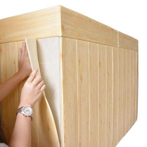 สติ๊กเกอร์ติดผนังลายไม้ 70x70 ซม. กันน้ำ กันความชื้น สำหรับตกแต่งผนังห้องนอน ดีไซน์ทันสมัย - Product Image 5