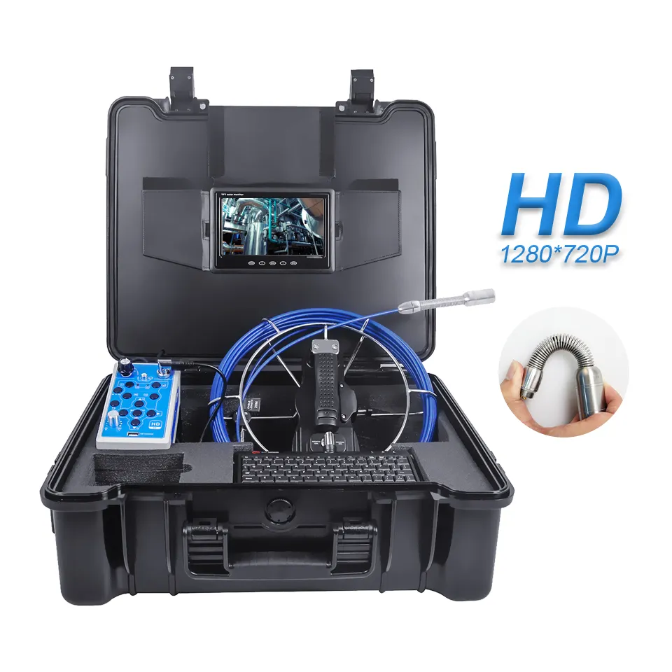 HD 23MM 카메라 헤드 30M 케이블 7 ''TFT 모니터 CCTV 비디오 지하 파이프 라인 검사 용 하수도 배수관 검사 카메라