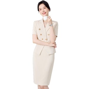 Women's Black Suit Set Pencil Silhouette Notched Neckline Anti-Wrinkle Woven Fabric Commute Interview Wear - Product Image 5