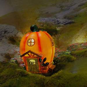 โคมไฟฟักทองพลังงานแสงอาทิตย์สวนระเบียงสนามหญ้าการตกแต่งภูมิทัศน์ภายในและภายนอกงานฝีมือเรซิน - Product Image 3