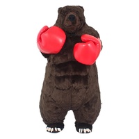Funtoys Costume de mascotte gonflable géant très demandé, ours noir asiatique en peluche, marron, animal mignon, portatif, 2m/2.6m/3m
