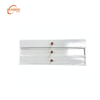 Boîte à glissière en carton avec doublure en éponge satinée, gaufrage à chaud doré, emballage rigide pour parfums, vêtements, bijoux, montres, coffrets cadeaux de luxe