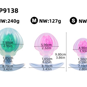 ปลั๊กก้นรูปเปลือกหอย CF-P9138 ลูกบอลแก้ว ของเล่นสำหรับผู้ใหญ่ ซิลิโคนนุ่ม ของเล่นขยายช่องคลอดและทวารหนัก กระตุ้นก้น ของเล่นทางเพศสำหรับทุกเพศ ขายส่ง - Product Image 4