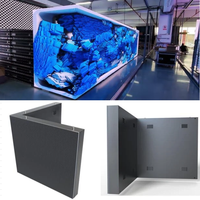 Mur vidéo LED à angle droit 3D extérieur P3.33 P4 P5 P6.67 P8 P10 Module Snap-In Front Service Led Display