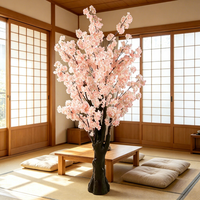 Pohon Bunga Sakura Buatan 180cm Multi-tipe, Dekorasi Kain Bunga, Pohon Sakura Palsu dalam Pot, Dekorasi Rumah & Lobi Dalam Ruangan