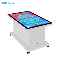 HDFocus 43 49 55 65 pouces table intelligente interactive écran tactile tables de jeu pour l'apprentissage des enfants magasin de détail paramètres d'éducation