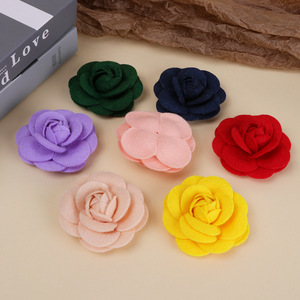Fleurs en tissu non tissé de camélia faites à la main pour vêtements, chaussures, sacs, accessoires, décorations pour femmes, automne 2025 - Product Image 4