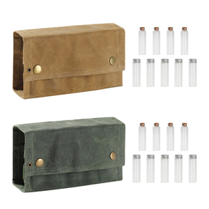 Tarro de especias con bolsa de almacenamiento, botella de condimentos de comida, sal/soporte de azúcar, Gadget para acampar al aire libre, Picnic, 9 Uds., Verde - Product Image 1