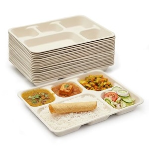 Barquette en plastique jetable à 4 compartiments en PP de qualité alimentaire, compatible micro-ondes, pour préparation de repas, emballage sous blister scellable, vente en gros - Product Image 1