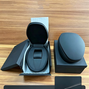 Premium Full Set Matte <b>Black</b> Oval Watch <b>Box</b> Shockproof Inner Cushion Single Watch Packaging <b>Box</b> For Retail Store Sale - Product Image 1