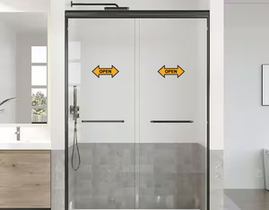 DEEZON Salle de douche sans cadre sur mesure Portes coulissantes en verre trempé au design moderne pour salle de bain hôtel et villa au meilleur prix - Product Image 5