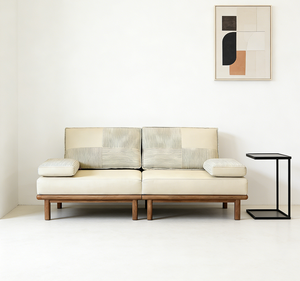 Sofá <span class=keywords><strong>Cama</strong></span> Convertible de Estilo Nórdico con Estructura de Madera Maciza |   Sofá Modular de Tela <span class=keywords><strong>Patchwork</strong></span> para Sala de Estar - Product Image 2