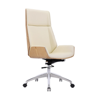 Chaise de bureau ergonomique pivotante en tissu et cuir pour poste de travail