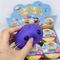 Balle anti-stress mignonne et colorée en forme de boulette, avec paillettes, pour enfants, en boîte colorée, idéale pour les cadeaux de bienvenue et les fêtes