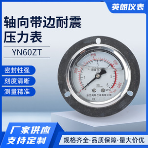 เกจวัดแรงดันแบบทนแรงกระแทกตามแนวแกนของ Longqi Automation รุ่น YN60ZT 1/4PT M14 สำหรับน้ำมันไฮดรอลิก น้ำ อากาศ และสุญญากาศ - Product Image 5
